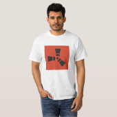 T-shirt Symbole RUST noir sur rouge (Devant entier)