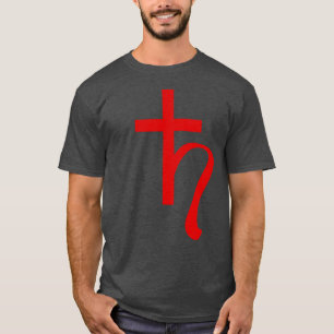 T-shirt Symbole Saturne de la planète (rouge)