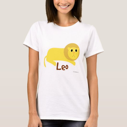 T-shirt SYMBOLE SIGNE D'Astrologie Lion Leo Cute (Devant)