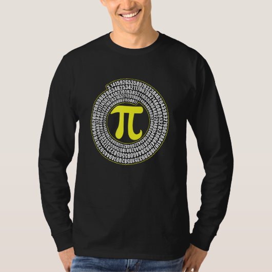 T-shirt Symbole spirale Pi Math Infinité Numéro irrationne (Devant)