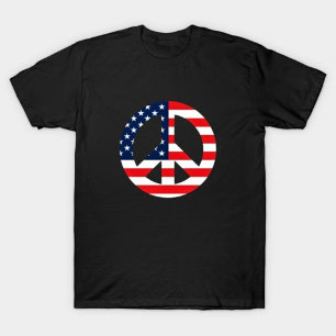 T-shirt SYMBOLE SYMBOLE DE PAIX Drapeau Américain SYMBOLE