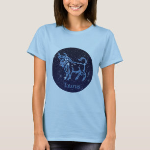 T-shirt Symbole Taurus Constellation et Zodiaque avec étoi