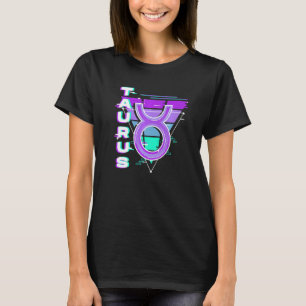 T-shirt Symbole Taurus Zodiac Vaporwave Esthétique 80s 90s