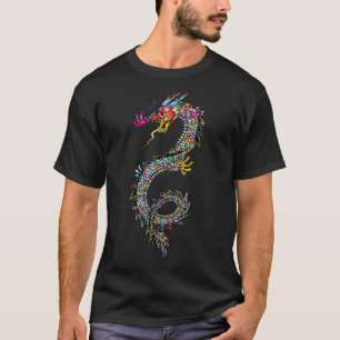 T-shirt Symbole traditionnel chinois de dragon de puissanc