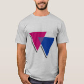 T-SHIRT SYMBOLE TRIANGLE BISEXUAL 3D (Devant)