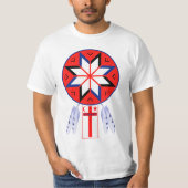 T-shirt Symbole tripartite et drapeau de forum de Mi'Kmaq (Devant)