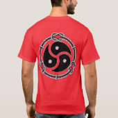 T-shirt Symbole Triskelion avec bordure en corde (Dos)