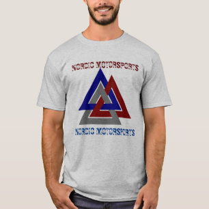 T-SHIRT SYMBOLE VALKNUT NORDIQUE AVEC TEXTE PERSONNALISABL