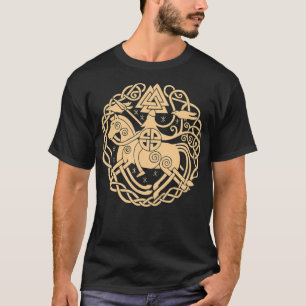 T-shirt Symbole viking Horse Guerrier Nordic Mythologie Va