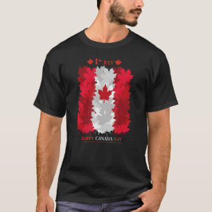 T-shirt Symbole Vintage de la fête du Canada Joyeux Mapl D