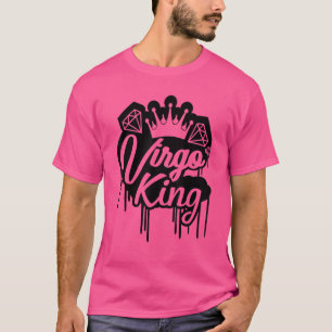 T-shirt Symbole Virgo King Zodiac de la couronne de séchag