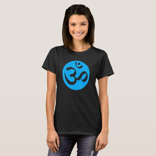 T-shirt Symbole Vishuddha Om Chakra Pour Le Yoga (Devant entier)