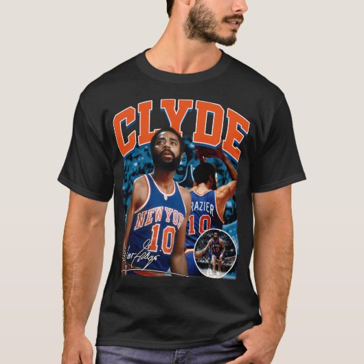 T-shirt Symbole Walt Frazier Clyde New York Basketball Leg (Devant)