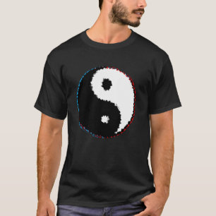 T-shirt Symbole Yin et Yang du glitch Taoïsme Bouddhisme C
