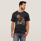 T-shirt Symbole Yoga Chat Yin Yang (Devant entier)