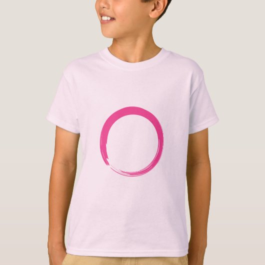 T-shirt Symbole zen rose / Cercle Enso (Devant)