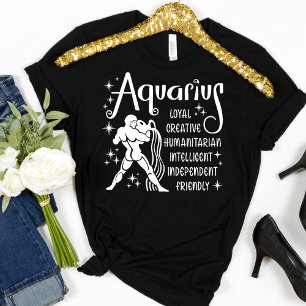 T-shirt Symbole Zodiaque Aquarius Horoscope Personnalité T
