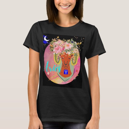T-shirt SYMBOLE Zodiaque Aries Horoscope Astrologie Femme (Devant)