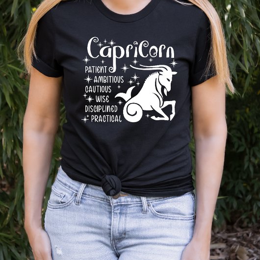 T-shirt SYMBOLE Zodiaque Capricorne Traits Horoscope