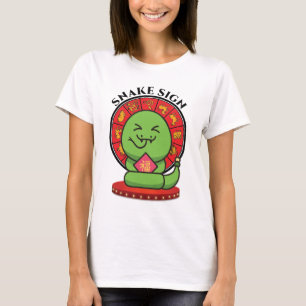 T-shirt SYMBOLE Zodiaque chinois serpent femmes blanc
