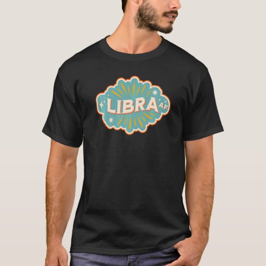 T-shirt Symbole Zodiaque de la Libra AF Anniversaire Horos (Devant)