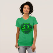 T-shirt SYMBOLE Zodiaque DE LA Libra Mélange Vert (Devant entier)