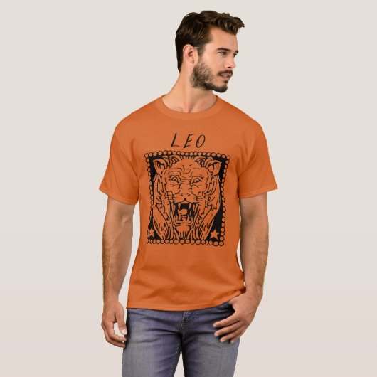 T-shirt Symbole zodiaque de la saison de Leo Logo Horoscop (Devant entier)