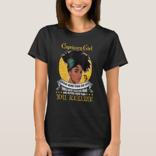 T-shirt Symbole Zodiaque Filles Capricorne Reine Noire Drô