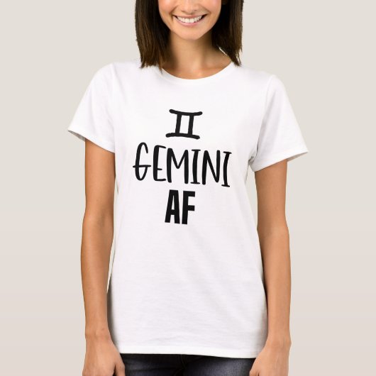T-shirt Symbole Zodiaque Gemini AF Funny (Devant)