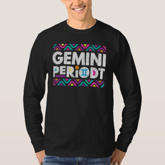T-shirt SYMBOLE Zodiaque GEMini Periodt Graphique (Devant)