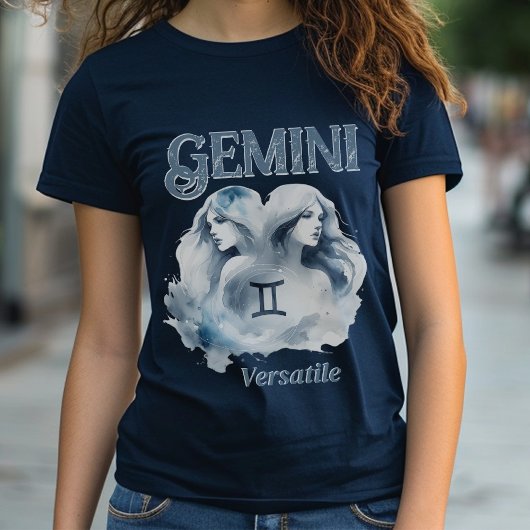 T-shirt SYMBOLE Zodiaque Gemini Versatile Aquarelle Twins