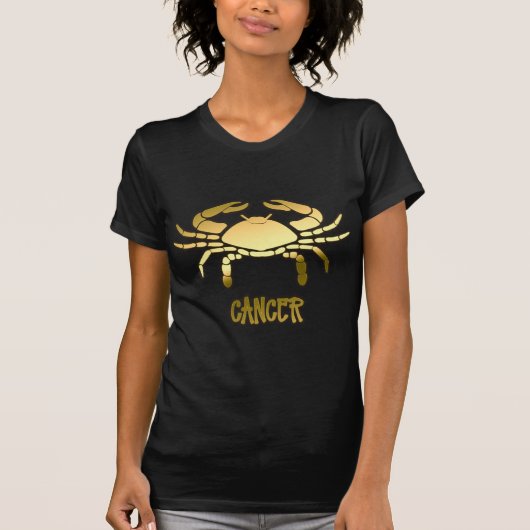 T-shirt Symbole zodiaque Horoscope de crabe d'or (Devant)