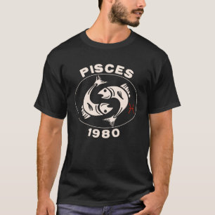 T-shirt SYMBOLE Zodiaque Horoscope Poissons 1980