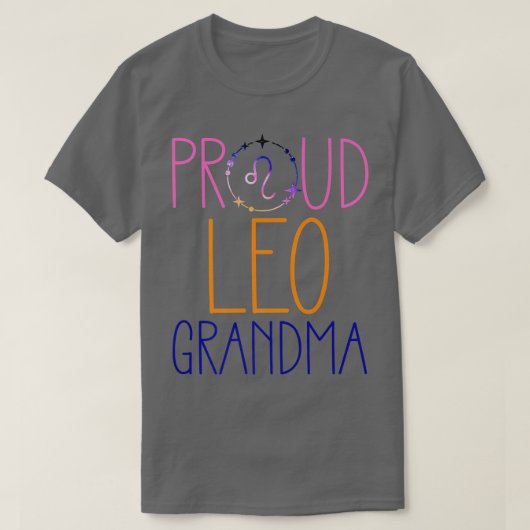 T-shirt Symbole zodiaque Leo Grandma Fière Astrologie (Design devant)