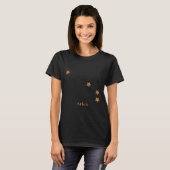T-shirt SYMBOLE Zodiaque moderne Gold Aries | Incendie d'é (Devant entier)
