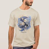 T-shirt Symbole zodiaque Poisson Imaginaire céleste Pisces (Devant)