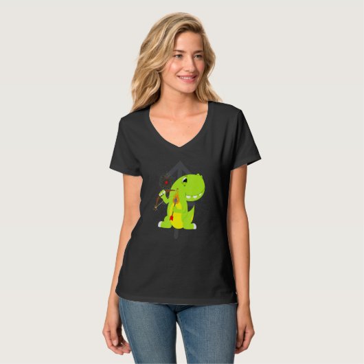 T-shirt SYMBOLE Zodiaque Sagittaire MACTE Astrologie T Rex (Devant entier)