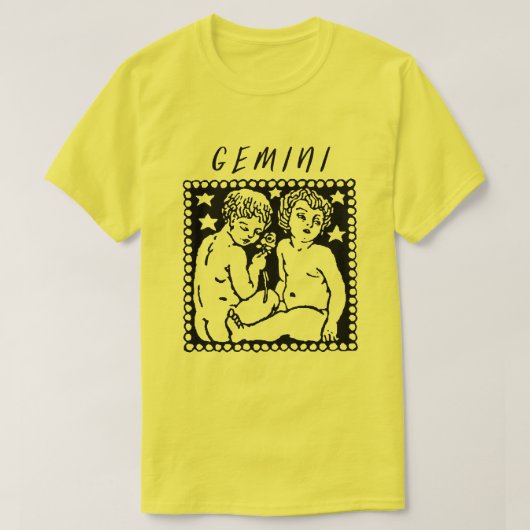 T-shirt SYMBOLE Zodiaque Saison Gemini Logo Horoscope (Design devant)