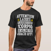 T-shirt SYMBOLE Zodiaque Scorpio Girlfriend Graphique (Devant)