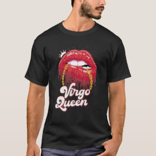 T-shirt Symbole Zodiaque Virgo Queen Lèvres rouges Cute