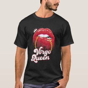 T-shirt Symbole Zodiaque Virgo Queen Lèvres rouges Cute