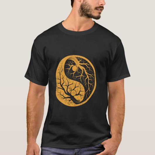 T-shirt Symboles chinois Ying et Yang Trees (Devant)