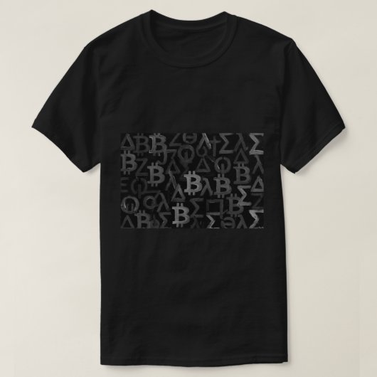 T-shirt Symboles de Bitcoin (Style : 12) (Design devant)