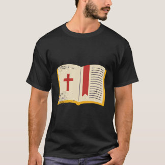 T-shirt Symboles de l'Église livre croisé