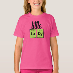 T-shirt Symboles d'élément de table périodique Little LaDy