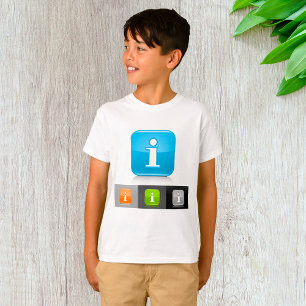 T-shirt Symboles d'information vernis modernes