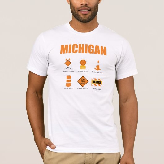 T-shirt Symboles du Michigan (Devant)