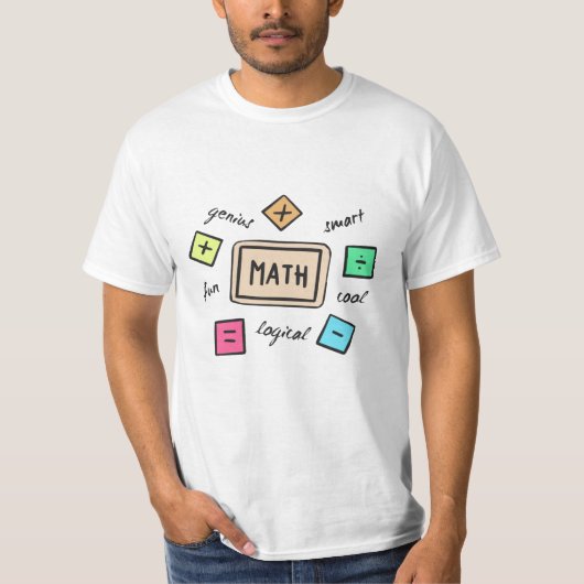 T-shirt Symboles mathématiques pour les élèves et les pare (Devant)