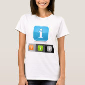 T-shirt Symboles modernes d'information brillante (Devant)
