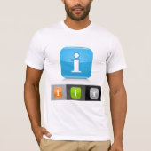 T-shirt Symboles modernes d'information brillante (Devant)